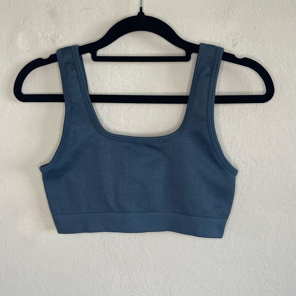 Fabletics Jas Seamless Sports Bra Blue - Size S